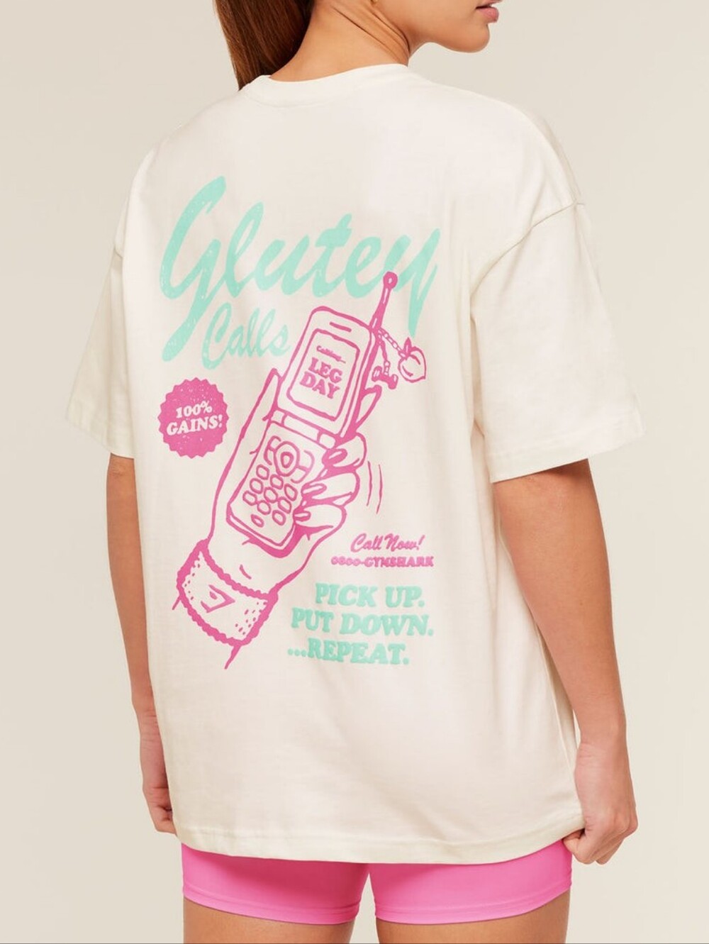 NWOT Gymshark Glutey Calls Oversized T Shirt S